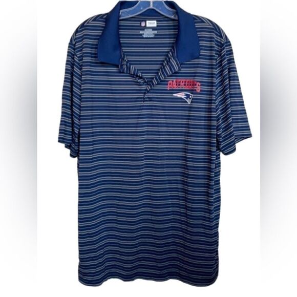 NFL Men’s Patriots Authentic Team Apparel Blue & White Polo w/Logo (XL) - Picture 2 of 14